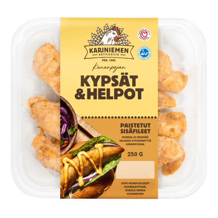 Kariniemen Kananpojan Kypsät ja Helpot paistetut sisäfileet