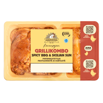 Kariniemen Kananpojan Grillikombo Spicy BBQ & Sicilian sun