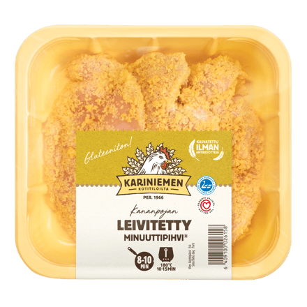 Kariniemen Kananpojan Minuuttipihvi® leivitetty