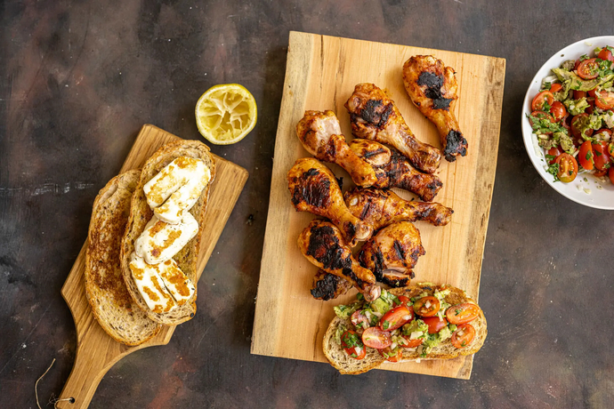 Kananpojan Koipipalat Chili-Salsa ja Pico de gallo