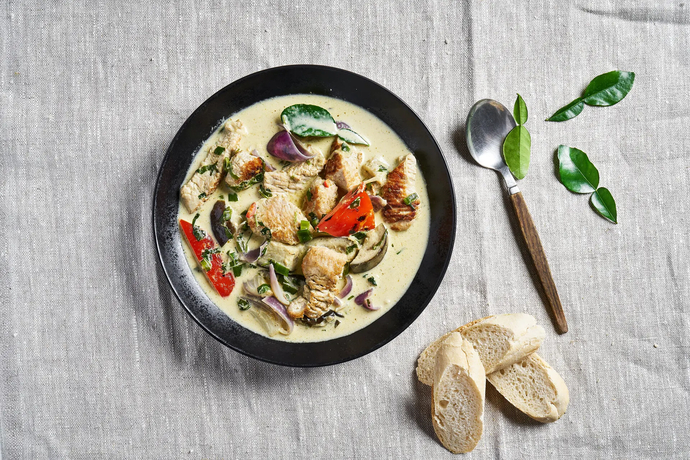 Kalkkunakeitto vihreä curry