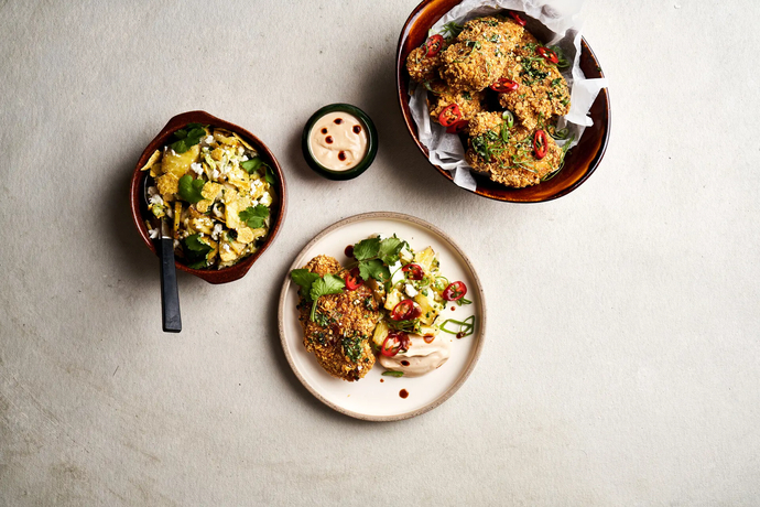 Meksikolaisittain maustettua rapeaa kananpoikaa