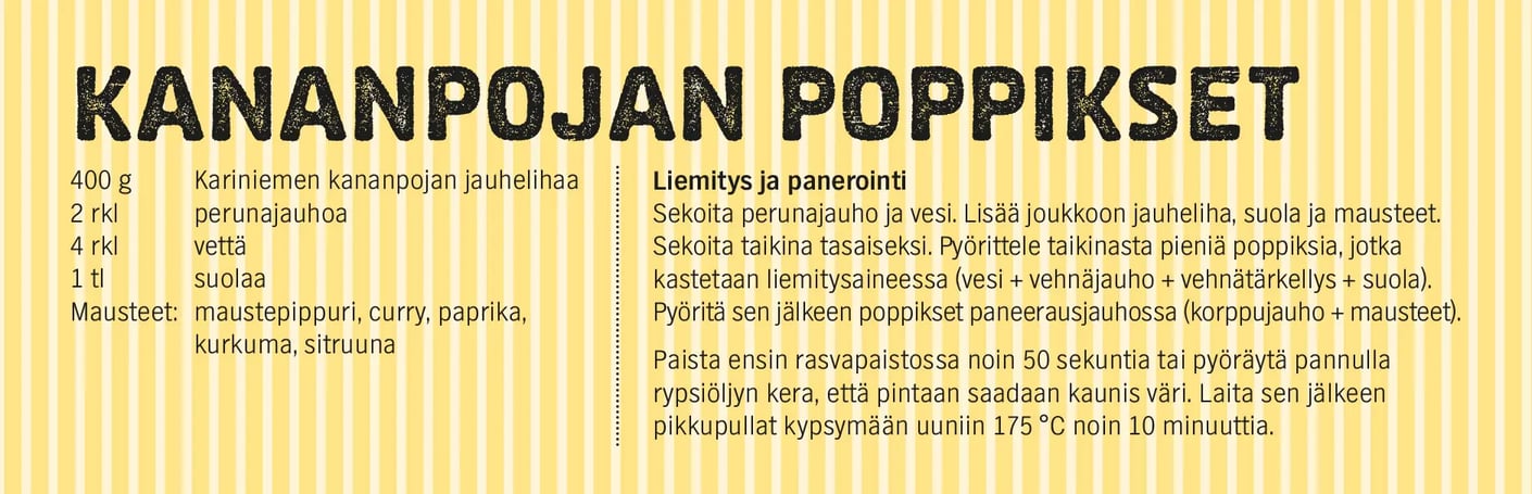 Kariniemen kanapartio poppis resepti
