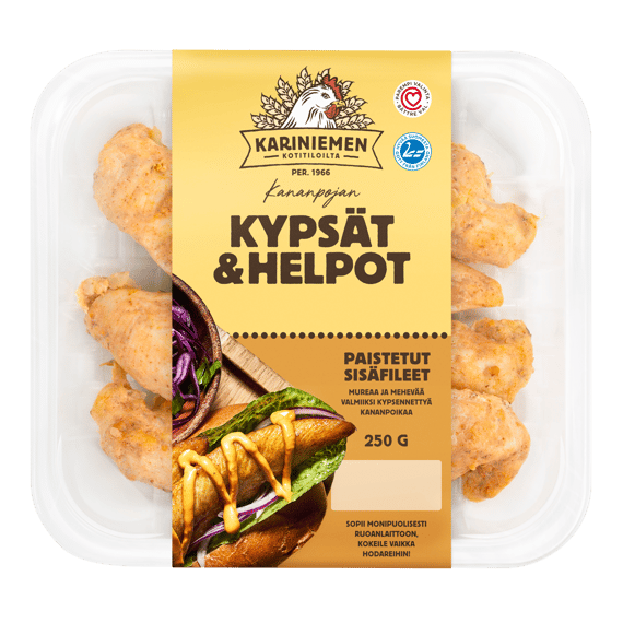 Kariniemen Kananpojan Kypsät ja Helpot paistetut sisäfileet