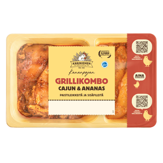 Kariniemen Kananpojan Grillikombo Cajun & Ananas