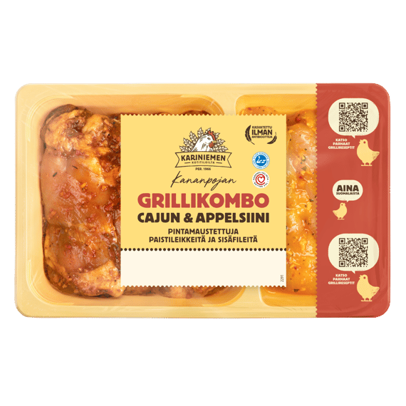 Kariniemen Kananpojan Grillikombo Cajun & Appelsiini