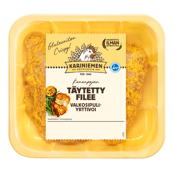 Kariniemen Kananpojan täytetty filee valkosipuli-yrttivoi