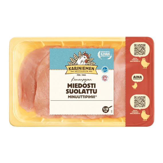 Kariniemen Kananpojan Minuuttipihvi® miedosti suolattu