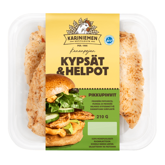 Kariniemen Kananpojan Kypsät ja Helpot Pehmeän pippuriset pikkupihvit