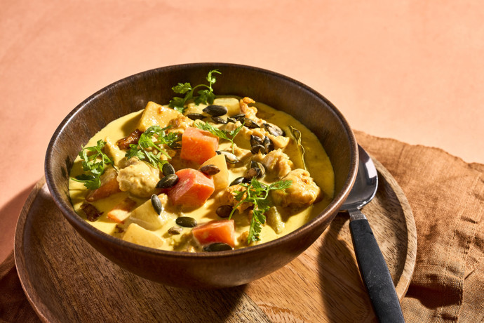 Kermainen kanakeitto