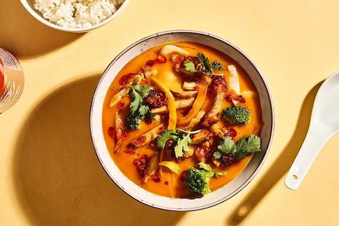 Nopea Thai-kanakeitto