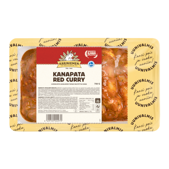Kariniemen Kananpojan Uunivalmis kanapata Red curry
