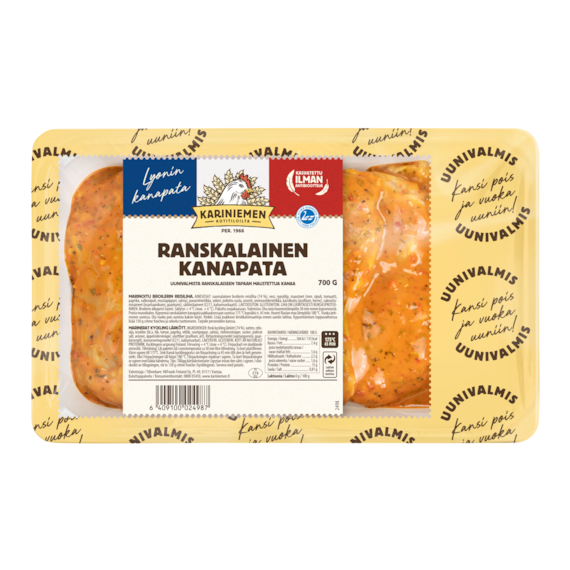 Kariniemen Kananpojan Uunivalmis ranskalainen kanapata