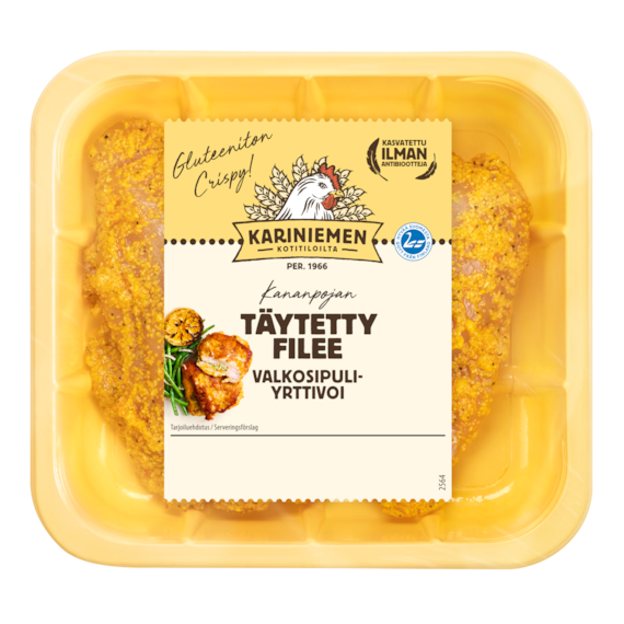 Kariniemen Kananpojan täytetty filee valkosipuli-yrttivoi