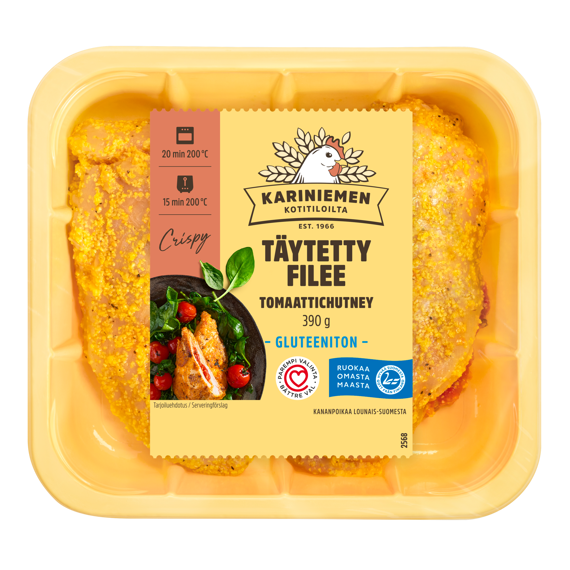 Kariniemen Kananpojan Täytetty filee tomaatti chutney