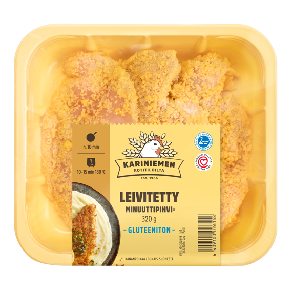 Kariniemen Kananpojan Minuuttipihvi® leivitetty