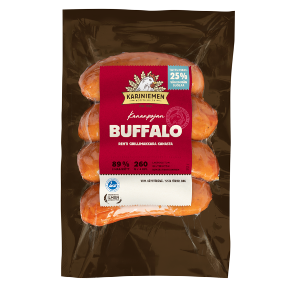 Kariniemen Kananpojan Buffalo grillimakkara