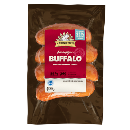 Kariniemen Kananpojan Buffalo grillimakkara