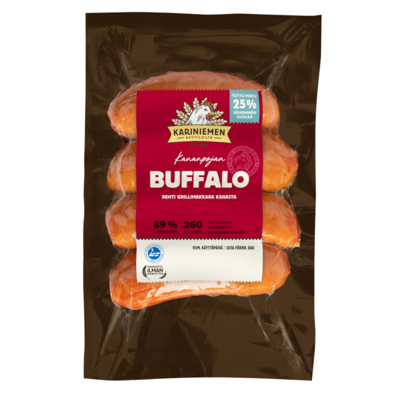 Kariniemen Kananpojan Buffalo grillimakkara