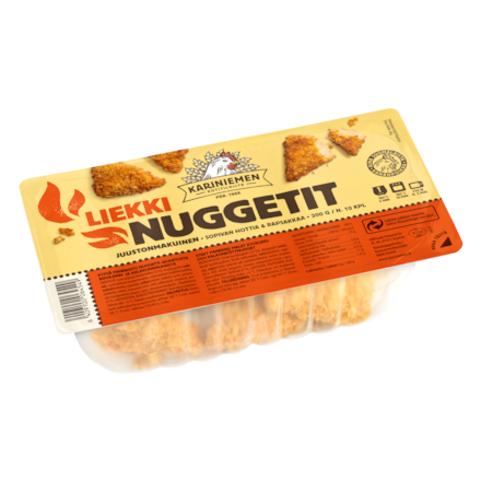 Kariniemen Kananpojan liekkinuggetit juustonmakuinen