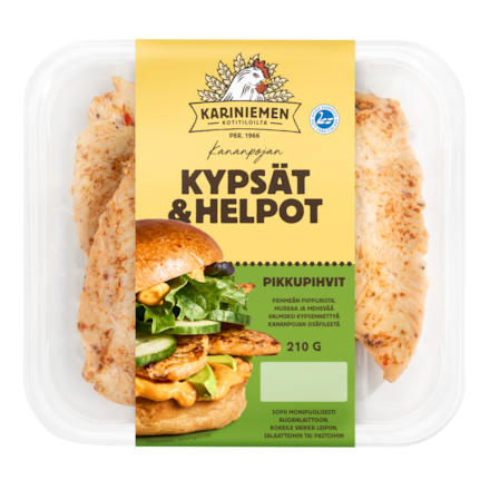 Kariniemen Kananpojan Kypsät ja Helpot Pehmeän pippuriset pikkupihvit