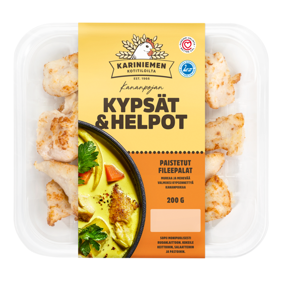 Kariniemen Kananpojan Kypsät ja Helpot paistetut fileepalat