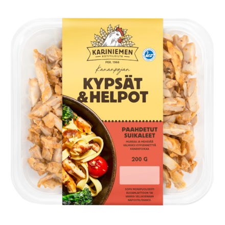 Kariniemen Kananpojan Kypsät ja Helpot uunipaahdetut suikaleet